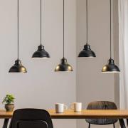 Luminex Sven hänglampa, 5 lampor, svart, stål, E27