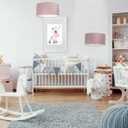 Maco Design Hänglampa Rosabelle, cylinder rosa 1 lampa Ø50cm