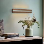 Quitani Elis LED-vägglampa, valnöt/nickel