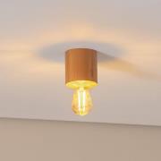 Envostar Peach Puff taklampa, cylinder av trä