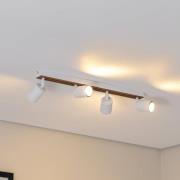 Envostar Tino takspotlight 4 lampor vit/trä