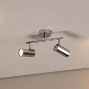 Lucea Oktano takspotlight, kromfärgad Längd 30 cm 2 lampor metall