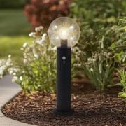 Lindby sockellampa Dangan, klar, 60 cm, glas, sensor