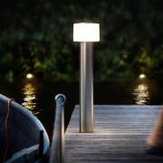 Philips LED-sockellampa Otis UE, stål, IP44