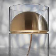 Oluce LED-bordslampa Medusa, guldfärgad, glas, höjd 30 cm