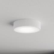 TEMAR LIGHTING Taklampa Cleo 300, vit, sensor, IP54, Ø 30 cm, metall