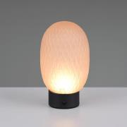 Trio Lighting LED-bordslampa Facette, amber, USB, glas