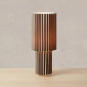 Markslöjd bordslampa Catis, grå, 45 cm hög, textil, E27