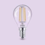 Philips LED-lampa E14 P45 4,3W 470lm 2700K Filament 6-pack