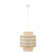 Markslöjd Ano hänglampa, Ø 45 cm, textil, beige/brun