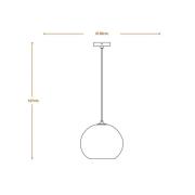 LEDVANCE hänglampa Boll, Ø 26 cm, brun, wellpapp, E27