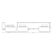 LEDVANCE LED-vägglampa Orbis Flame, 2 lampor, svart, IP44