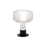 Fabas Luce Bordslampa Flick, klar, glas, 28 cm, dimbar, E14