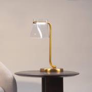 Maytoni LED-bordslampa Cabaret, mässing/klar, höjd 48,5 cm