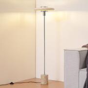 Lindby golvlampa Branford, 130 cm, beige, metall/travertin
