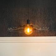 Dyberg Larsen Hänglampa Flora, svart matt, Ø 60 cm Metall