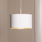 Luminex Hänglampa Soho cylindrisk 1 lampa Ø 40 cm vit/guld