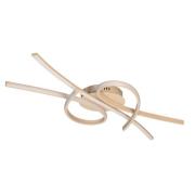 FISCHER & HONSEL LED-taklampa Biba, sandfärgad, längd 100 cm, metall, ...