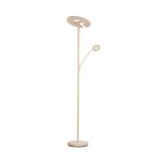 FISCHER & HONSEL LED-golvlampa Dent, sandfärgad, 180 cm, metall, CCT 2...