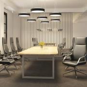 Arcchio LED-pendellampa Vanida, svart, Ø 40 cm, upp/ner