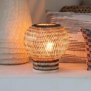 GOOD & MOJO bordslampa Barbados, brun, Ø 25 cm, bambu, E27