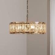 Lucea Hänglampa Orvin, antik mässing, Ø 67 cm, glas/metall 8 lampor.