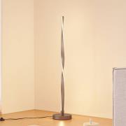 Lindby LED-golvlampa Jaren, svart/brun, 114 cm, CCT