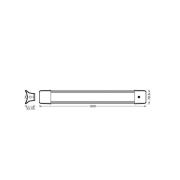 OSRAM LED-kontorshänglampa OFFICE LINE, längd 60 cm, vit strömbrytare