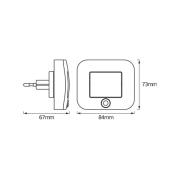 OSRAM LED-uttagsnattlampa LUNETTA HALL PIR-sensor vit