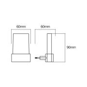 OSRAM LED-uttagsnattlampa LUNETTA SHINE, 3 000 K, vit