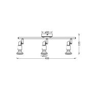 OSRAM takspotlight, svart 3 lampor. Metall GU10-LED 927 dimbar