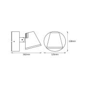 OSRAM LED-utomhusvägglampa ENDURA STYLE MIDI, mörkgrå, IP44