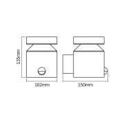 OSRAM LED-sensor utomhusvägglampa ENDURA STYLE CYLINDER, stål