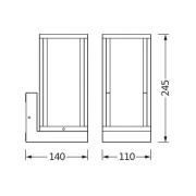 OSRAM utomhusvägglampa ENDURA CLASSIC FRAME, mörkgrå IP44