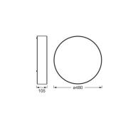 OSRAM taklampa ORBIS PARIS, svart, Ø 48 cm textil E27