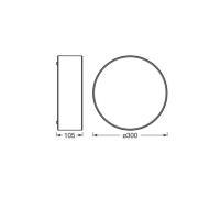 OSRAM taklampa ORBIS PARIS, beige, Ø 30 cm, textil, E27