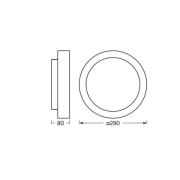 OSRAM taklampa ORBIS MADRID, trä, Ø 29 cm, metall/glas