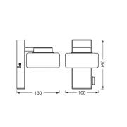 OSRAM LED-vägglampa ORBIS FLAME, svart, metall, IP44 CCT