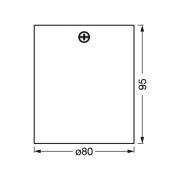 OSRAM takspotlight SQUARE, vit, 8 x 8 cm, metall, GU10