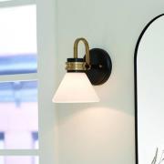 KICHLER Vägglampa Farum 1, svart/bronsfärgad, stål, glas, G9