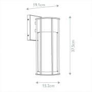 KICHLER Utomhushänglampa Camillo, svart, aluminium, glas, E27