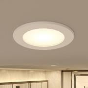 Prios LED-inbyggnadsspot Rida, vit. Ø 10 cm, CCT, IP44