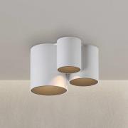 PURE LED-badrumstaklampa Point, vit, längd 18 cm, 3 lampor