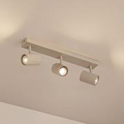 Lindby takspotlights Kardis, beige, 3 lampor, metall, GU10