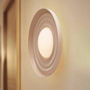 Lindby LED-vägglampa Waves, beige, Ø 43 cm, metall