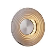 Searchlight LED-vägglampa Cleo, grå/nickelfärgad, Ø 30 cm, glas