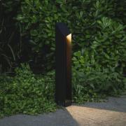 MARSET LED-sockellampa Domus, höjd 55 cm, svart, aluminium