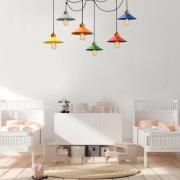 Opviq Hänglampa Manavgat, 6 lampor, flerfärgad, längd 144 cm