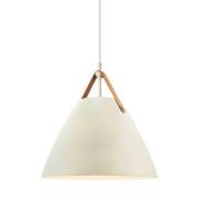 DFTP by Nordlux Pendellampa Strap, sandfärgad, Ø 36 cm, metall/läder