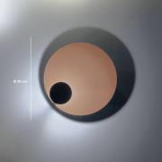 Knikerboker LED-vägglampa Pois, rosa, Ø 25 cm, dimbar